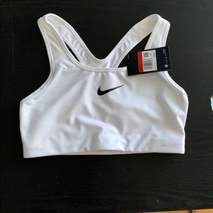 NWT white Nike sports bra size Large
